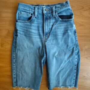 Levi’s Mom Jean Cutoff Shorts – High Rise, Medium Wash, Size 27